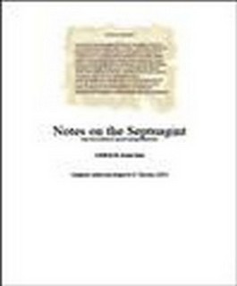 Notes On the Septuagint
