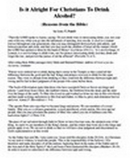 Is it Alright For Christians To Drink Alcohol? Reasons from the Bible